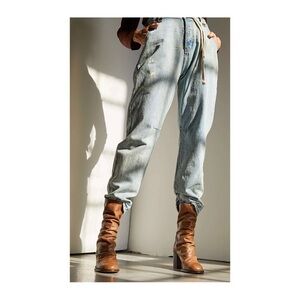 Free People Elle Block Heel Boot in
Mushroom, NWOB, Size 9.5